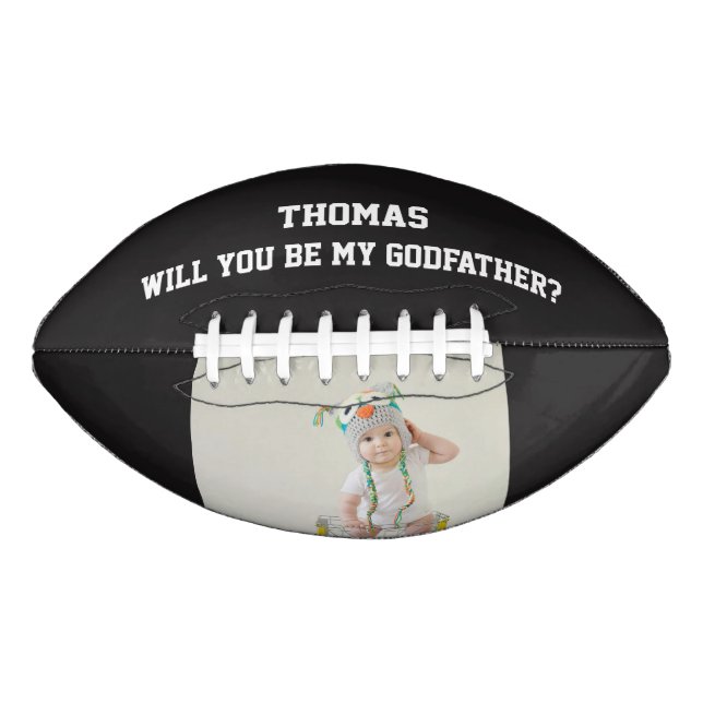 Will You Be My Godfather Godparent Proposal Sports Football (Vorderseite)