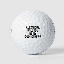 Will You Be My Godmother Godparent Proposal Golfer
