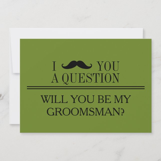 Will you be my Groomsman? Einladung (Vorderseite)