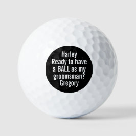 Will You Be My Groomsman Golf Ball Proposal Funny