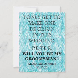Will you be my Groomsman? Personalized Einladung