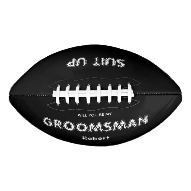 Will You Be My Groomsman Proposal Football (Vorderseite)