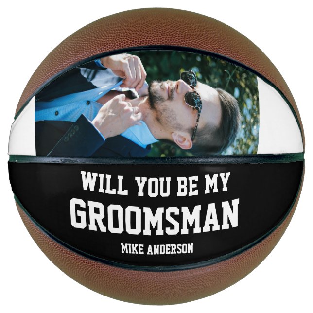 Will You Be My Groomsman Ring Bearer Wedding Basketball (Vorderseite)