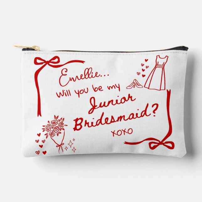 Will you be my Junior Bridesmaid Proposal  Zubehörtasche (Vorderseite)