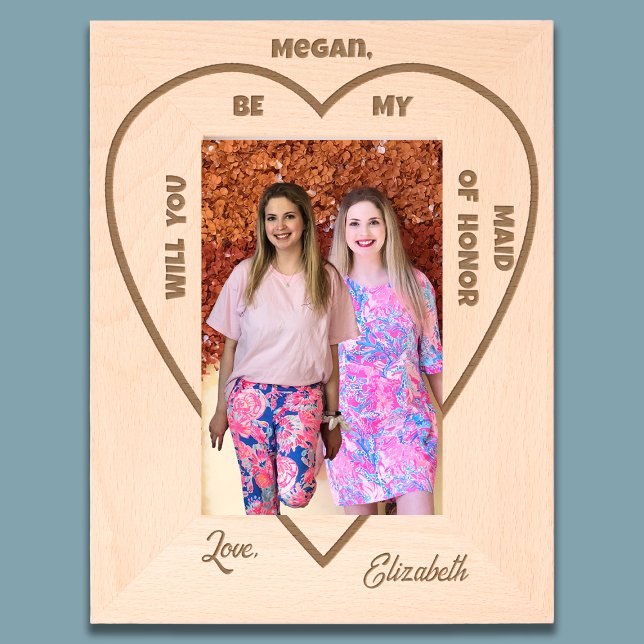 Will You Be My Maid of Honor Frame Geätzte Rahmen (Von Creator hochgeladen)