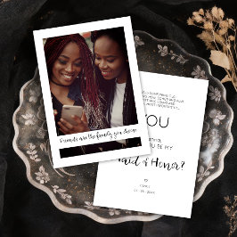 Will You Be My Maid of Honor Quote Photo Proposal