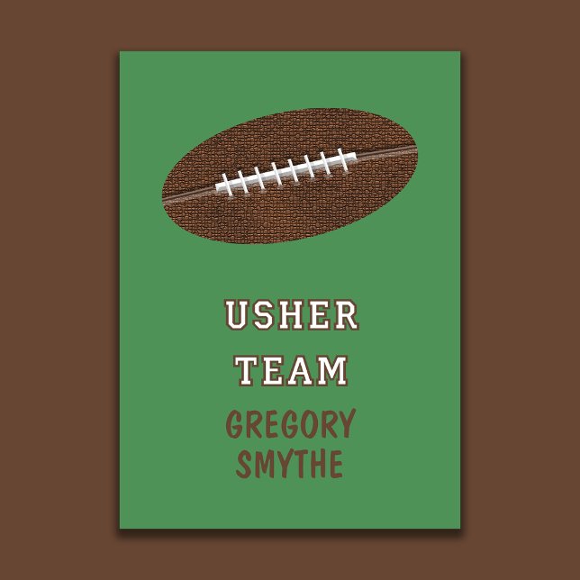Will You Be My Usher Football Theme Card Einladung (Von Creator hochgeladen)