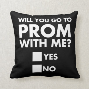 Will You Go To Prom With Me Promposal Print Kissen