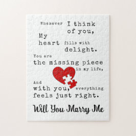 Will you heiratet me - Liebe-Erklärung anpassen Puzzle