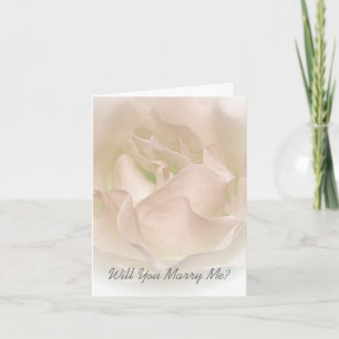 Will You Marry Me Card Ivory Rose Karte