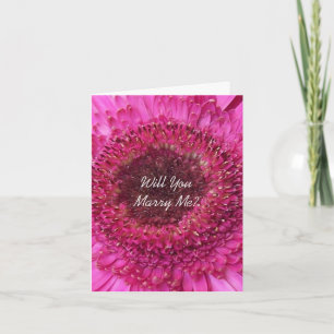 Will You Marry Me Card Pink Gerbera Karte