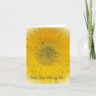 Will You Marry Me Card Yellow Gerbera Karte