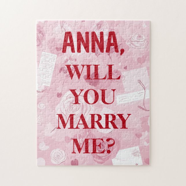 Will You Marry Me Custom Names Puzzle (Vertikal)