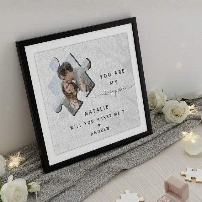 Will You Marry Me Proposal Photo Simple Clean Puzzle (Von Creator hochgeladen)