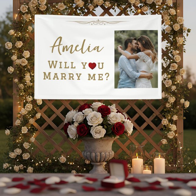 Will you marry me Romantic Proposal Photo Banner (Von Creator hochgeladen)
