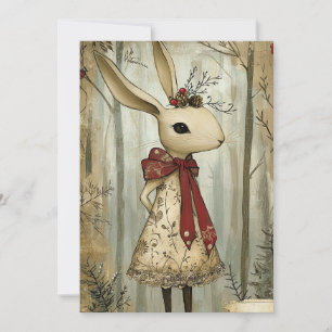 Willa das Kaninchen Woodland Whimsy Feiertagskarte