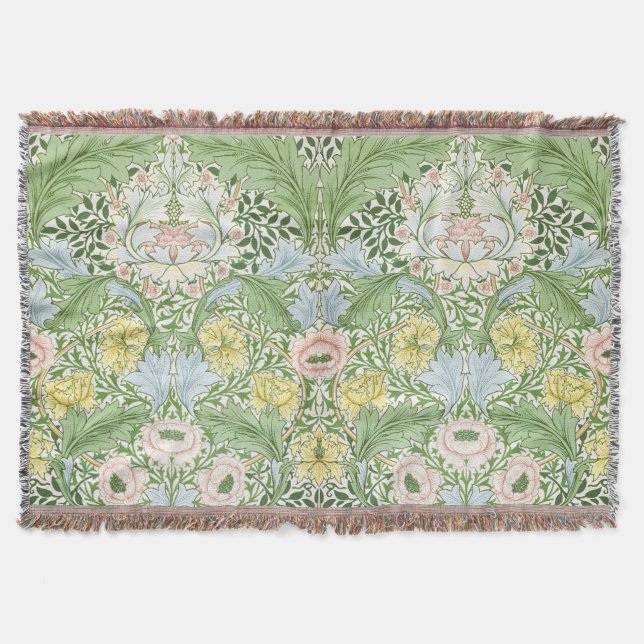 Willam Morris Myrtle Garden Floral Classic Decke (Vorderseite)