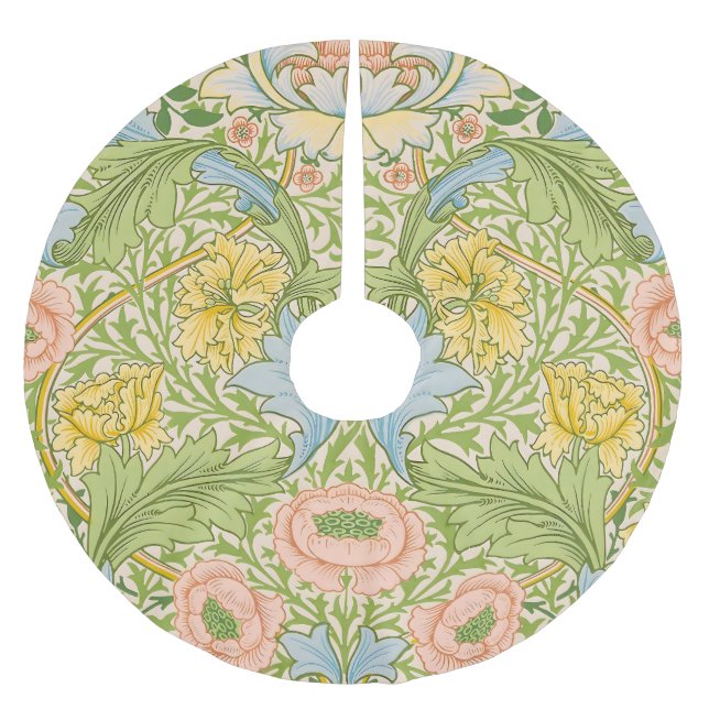 Willam Morris Myrtle Garden Floral Classic Polyester Weihnachtsbaumdecke (Vorderseite)