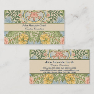 Willam Morris Myrtle Garden Floral Classic Visitenkarte