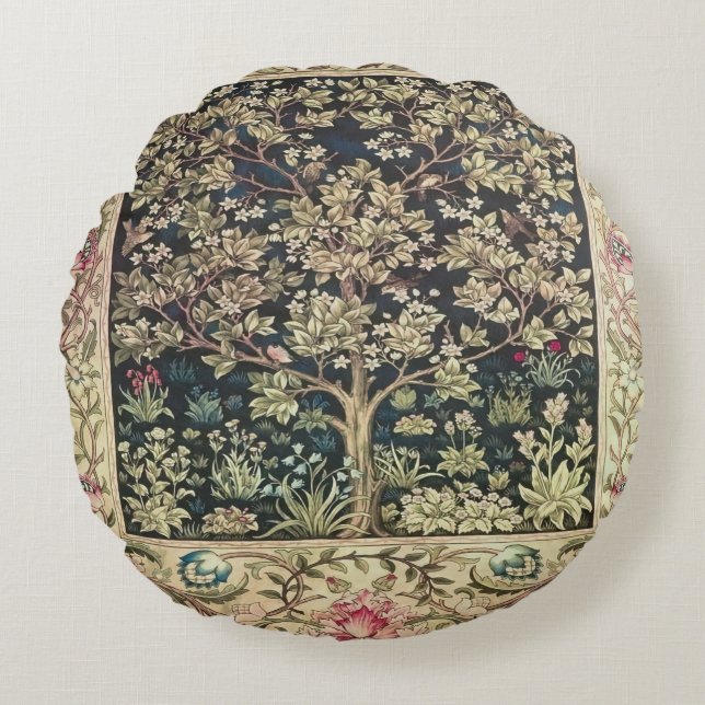 Willam Morris schöne Designs und Kreationen, Vint Rundes Kissen (Vorderseite)