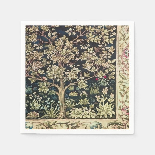 Willam Morris schöne Designs und Kreationen, Vint Serviette (Vorderseite)