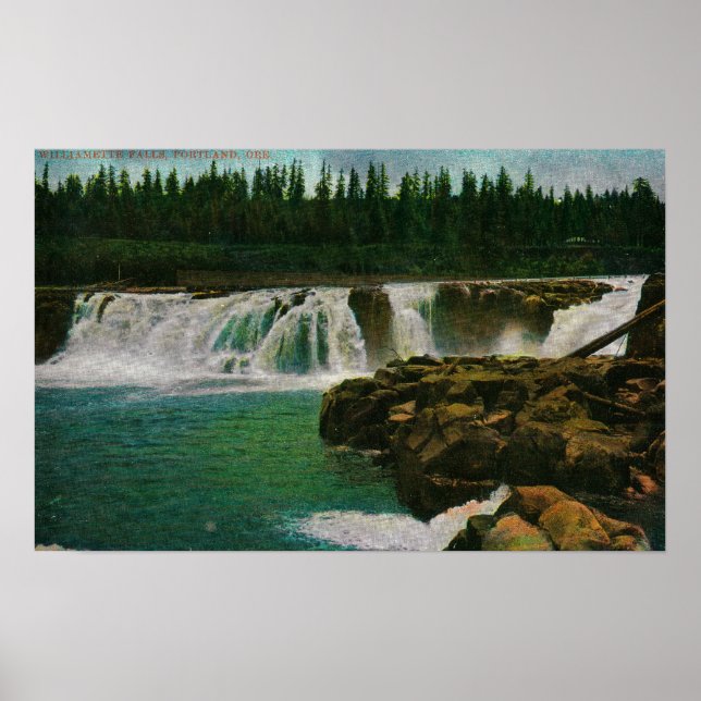 Willamette Falls in Portland 2 Poster (Vorne)