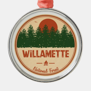 Willamette National Forest Ornament Aus Metall