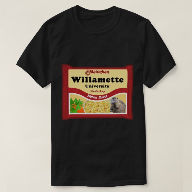 Willamette University Ramen Sticker T-Shirt (Design vorne)