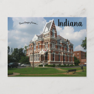 Willard Library Evansville Indiana Postkarte