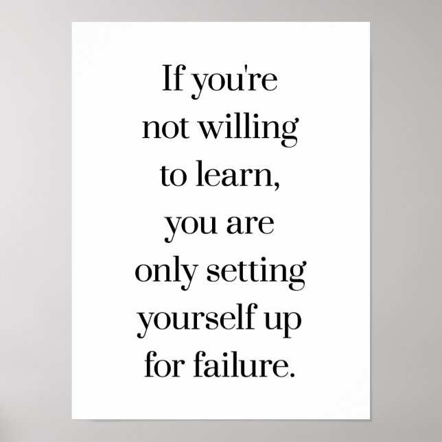 Wille, Poster zu lernen (Vorne)