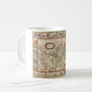 Willem Blaeu - Weltkarte des Mittelalters Kaffeetasse
