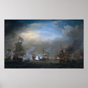 Willem Van De Velde Naval Art Poster
