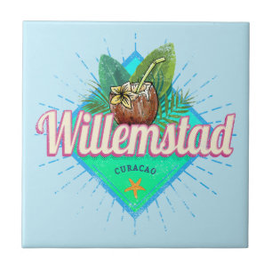 Willemstad Curacao Urlaub Vintag Karibik Fliese