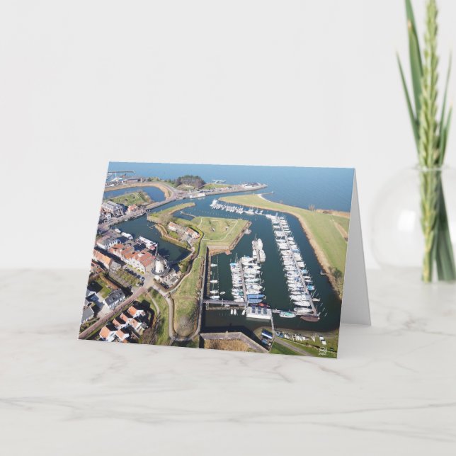 Willemstad in Nederland met moderne haven. Karte (Vorderseite)