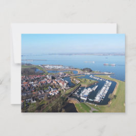 Willemstad Nederland drone overzicht. Postkarte