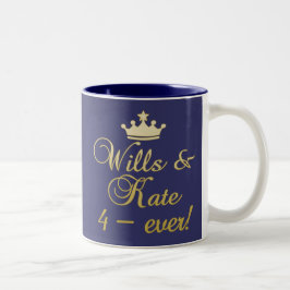 Willen u. Kate 4-Ever T - Shirts, Tassen, Zweifarbige Tasse