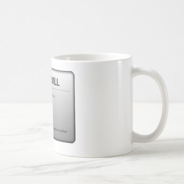 Willensfreiheit Tasse (Rechts)