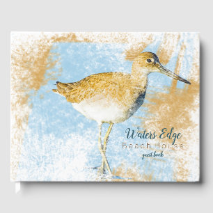 Willet Shorebird Beach Coastal Art Urlaub Rental Gästebuch