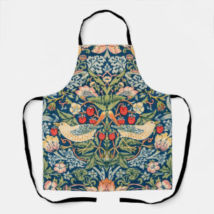 Williaam Morris Strawberry Diief Red Floral Patter Schürze