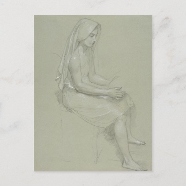 William-Adolphe Bouguereau (1825-1905) - Study of  Postkarte (Vorderseite)