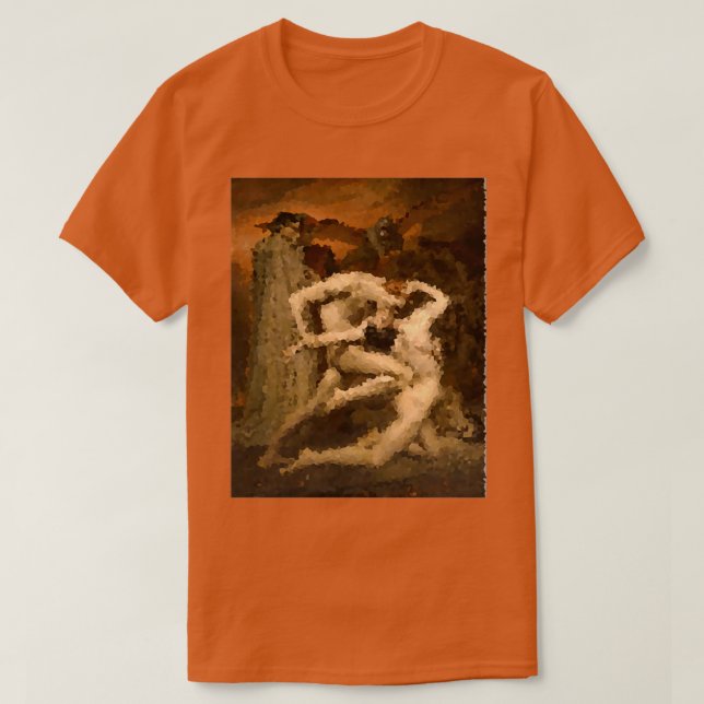 William Adolphe Bouguereau Dante und Virgil Pixel  T-Shirt (Design vorne)