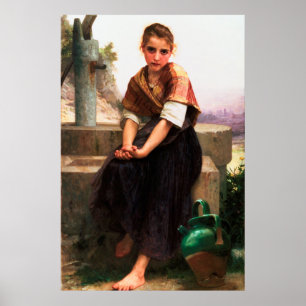 William-Adolphe Bouguereau: Der kaputte Pitcher Poster