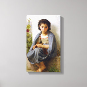 William-Adolphe Bouguereau - der kleine Stricker Leinwanddruck