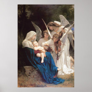 William-Adolphe Bouguereau   Lied der Engel Poster
