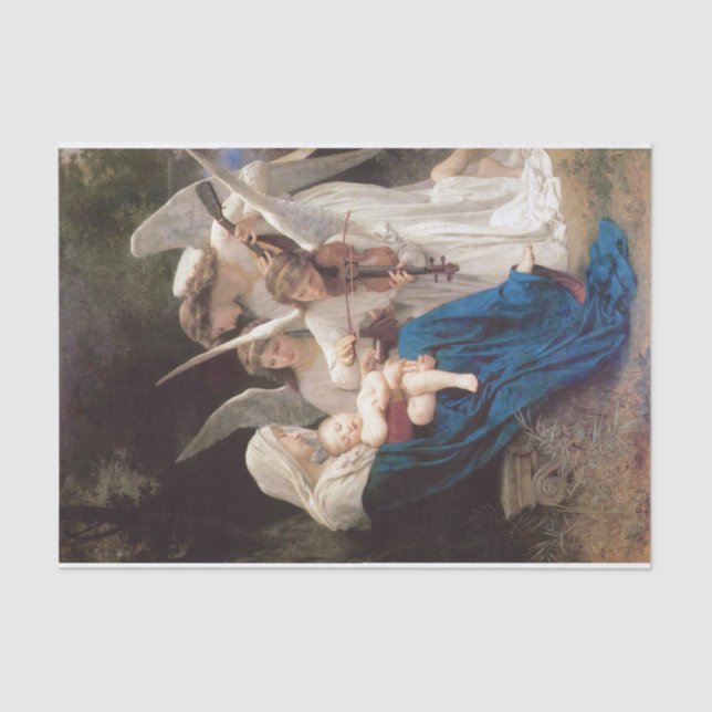 William-Adolphe Bouguereau| Lied der Engel Seidenpapier (Vorderseite)
