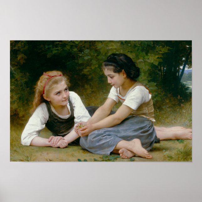 William-Adolphe Bouguereau - The Nut Gatherers Poster (Vorne)