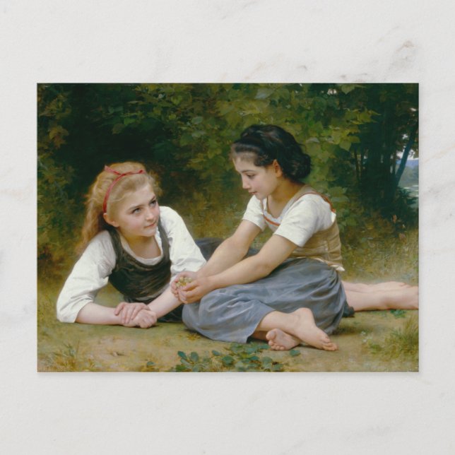 William-Adolphe Bouguereau - The Nut Gatherers Postkarte (Vorderseite)