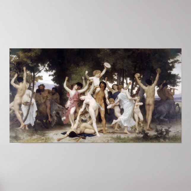 William-Adolphe Bouguereau-The Youth of Bacchus Poster (Vorne)