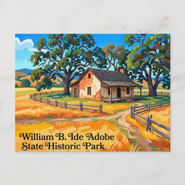 William B. Ide Adobe State Historic Park Postkarte (Vorderseite)