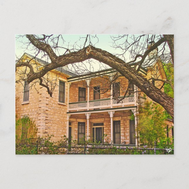 William Bierschwale Zuhause, Fredericksburg, TX Postkarte (Vorderseite)
